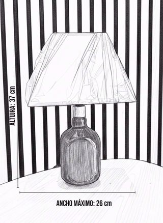 Lámpara Botella Whisky Marrón