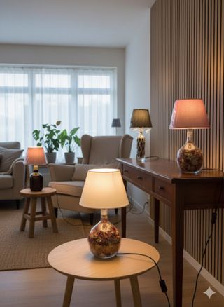 Lámpara Botella Whisky Marrón