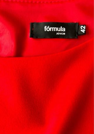 Vestido Rojo Fórmula Joven Talla M