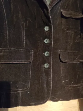 Chaqueta de terciopelo negra mujer