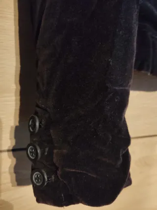 Chaqueta de terciopelo negra mujer