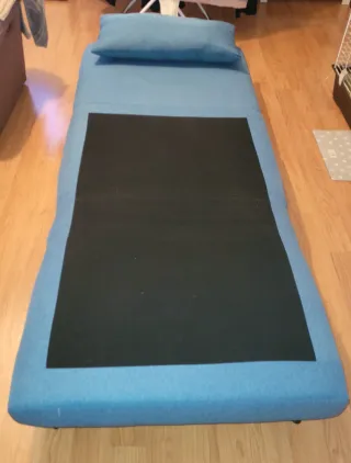 Sofá cama individual azul