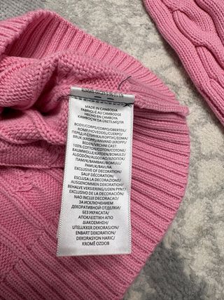 Malha Polo Ralph Lauren Rosa Tamanho S