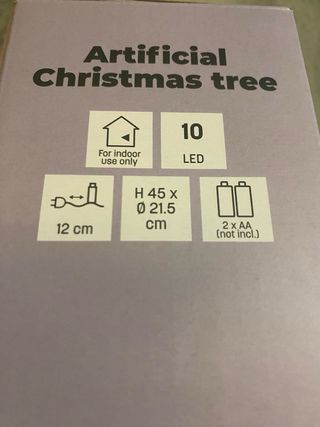 Árvore de Natal Artificial Rosa 45cm