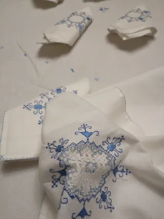 Mantelería Lagartera Bordada a Mano nueva ñ