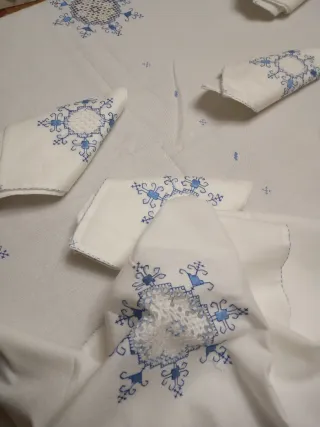 Mantelería Lagartera Bordada a Mano nueva ñ