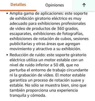 Plato Giratorio de Exhibición Electrico