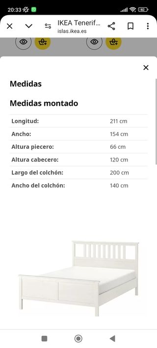 ¡Un chollo! Cama Hemnes de Ikea completo