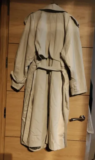 Gabardina mujer beige y multicolor