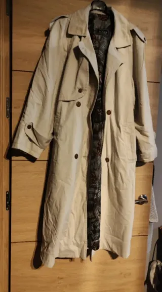 Gabardina mujer beige y multicolor