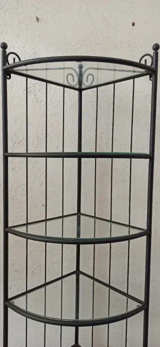 Estantería de rincón metálica con 5 baldas