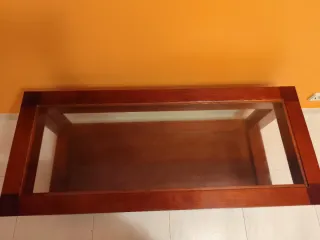 Mesa de centro madera y cristal