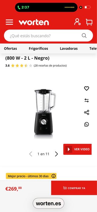 Batidora Philips HR2095 700W