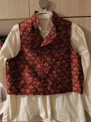 Chaleco fallero niño estampado floral