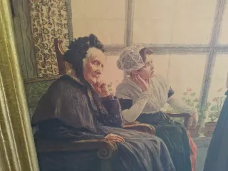 Cuadro Vintage Años 60. Tejedoras.