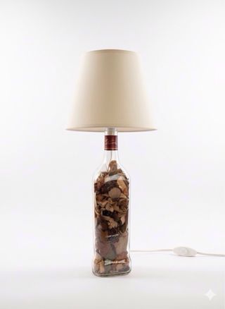 Lámpara de mesa de botella de vino