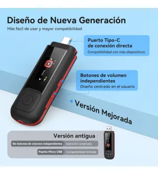 Reproductor MP3 32GB Negro/Rojo