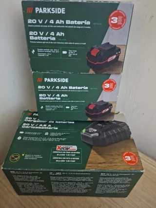 Pack Baterías Parkside 20V 4Ah y Cargador