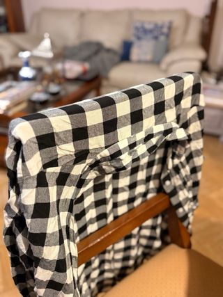 Camisa cuadros blanco y negro