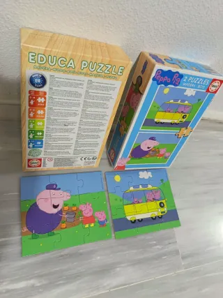 Puzzles Educa Peppa Pig Madera 2 Piezas