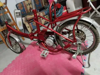 Bicicleta Eléctrica y Manual Roja