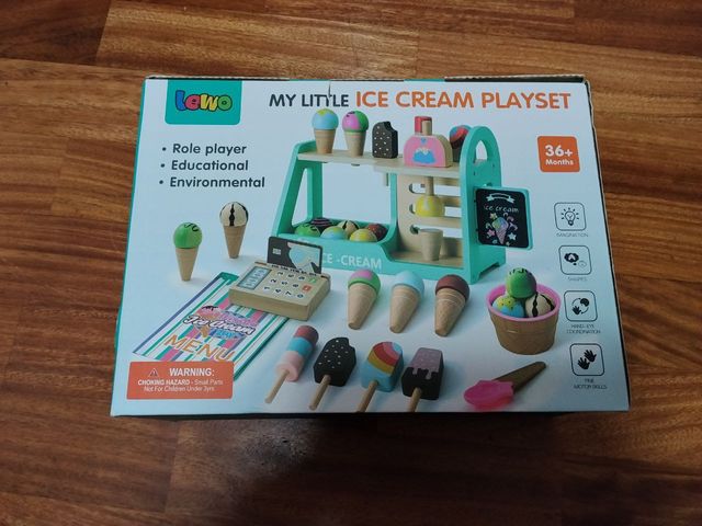 Gelateria giocattolo in legno 30 pezzi Montessori