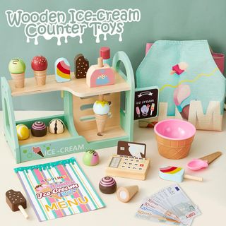 Heladería juguete madera 30 piezas Montessori