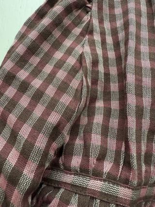 Blusa Noon cuadros marrón y rosa Talla M