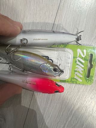 3 señuelos de pesca superficie
