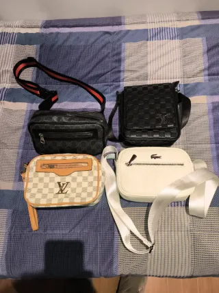 Lote 4 borse: LV, Gucci, Lacoste