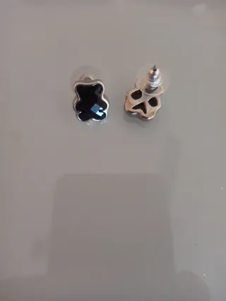 Pendientes Osito Negro y Plata