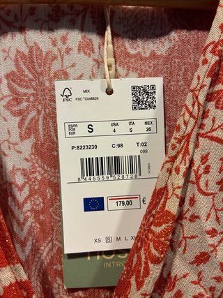 Vestido Hoss Intropia Naranja y Beige