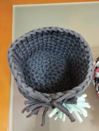 Lote 2 cestas trapillo decorativas