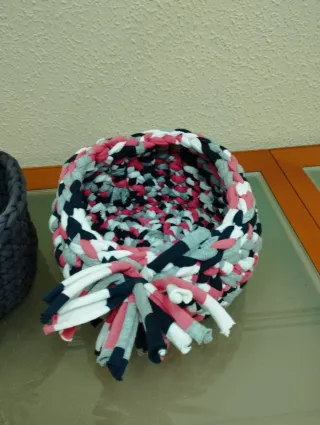 Lote 2 cestas trapillo decorativas