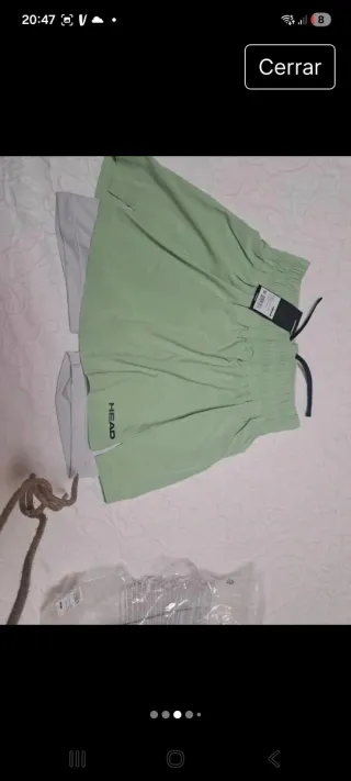 Falda pantalón HEAD verde para pádel/tenis