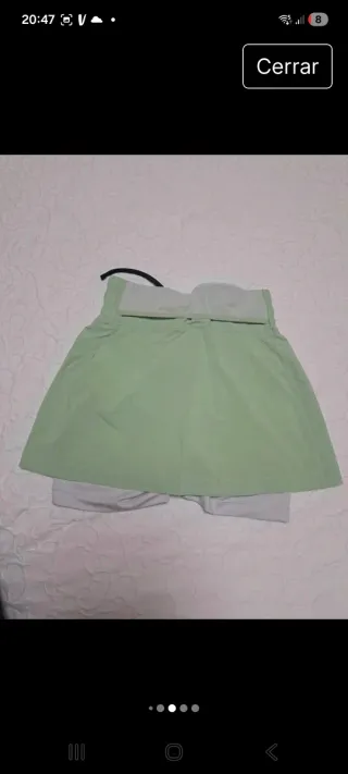 Falda pantalón HEAD verde para pádel/tenis