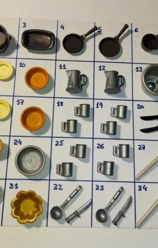 Playmobil Piezas Despiece Cocina Vajilla Menaje