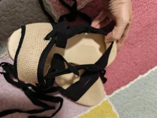 Alpargatas Fallero Beige y Negro