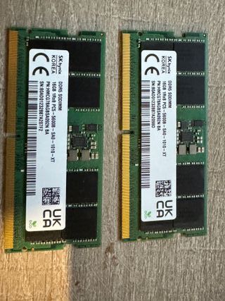 2x SK hynix 16GB DDR5 SODIMM 32GB