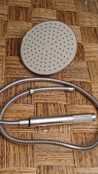 Cabezal de ducha metálico plateado/Alcachofa ducha