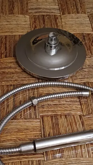 Cabezal de ducha metálico plateado/Alcachofa ducha