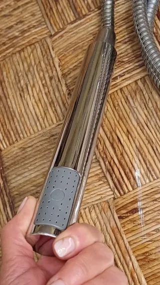 Cabezal de ducha metálico plateado/Alcachofa ducha