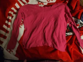 Jersey fino cuello puente rosa