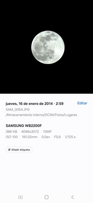 Cámara Samsung WB2200f