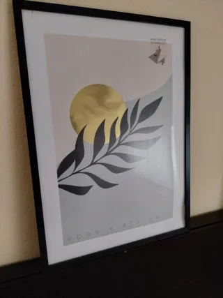 Cuadro Decorativo Sol y Hoja