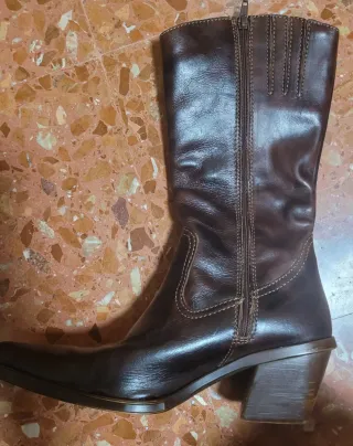 Botines marrones y cobre