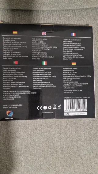 Báscula de Baño Digital Euro Life