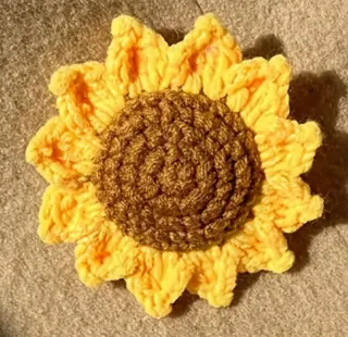 Llavero Girasol Crochet