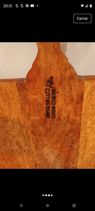 Tabla de cortar de madera de mango