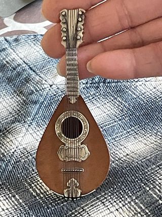 Mini mandolino argento 800 e legno